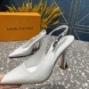 Louis Vuitton slingback white heels