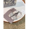 Dior silver canvas sandal heels