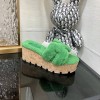Hermes Oran green heeled sandals