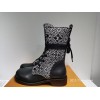 LV black monogram high boots