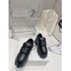 Prada black soft black padded moccasin shoes