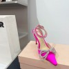 Mach pink velvet heel
