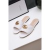 Gucci GG matelasse white slide sandal