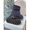 Prada padded nylon sherling blue boot