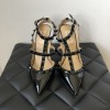 Valentino Black Patent Rockstud high heels
