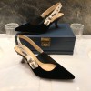 Dior J'adior slingblack black suede leather heels (6.5cm / 9cm)