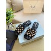 Prada heeled puffer slippers
