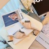 Manolo Blahnik Pink Nude Marta Crystal Buckle Silk Sandals