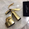 YSL Gold Paige Platform Heels