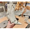 Balenciaga Cagole Buckled White Leather Boots