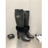 Chanel high shearling boots
