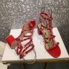 Valentino Garavani Rockstud Red Leather 60mm Sandals