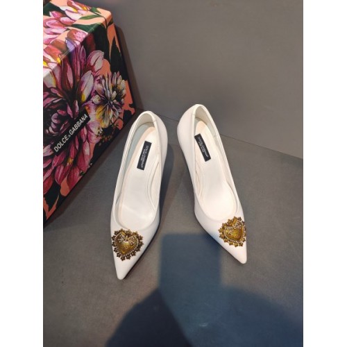 Dolce & Gabbana White Heels 10cm