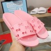 Gucci GG pink rubber slippers