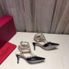 valentino black leather heels 7cm