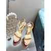 Louboutin beige leather 12mm heels