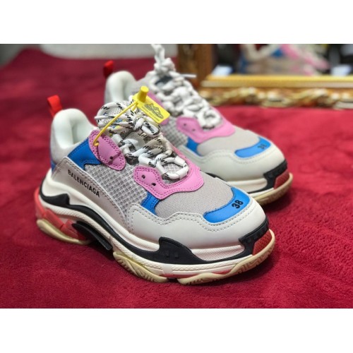 Balenciaga triple S pink + blue