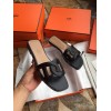 Hermes slippers black 01