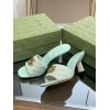 Gucci GG Green Canvas Heels