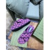 Gucci pink denim flatform slippers