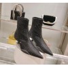 Prada black glitter boots