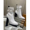 Louis Vuitton white high boots