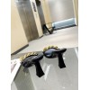 Versace black heeled sandals