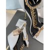 Tom Ford Padlock Chain White patent heels