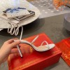 RENE Cleo embellished white leather sandals 10,5cm