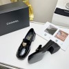 Chanel heart logo patent leather loafer
