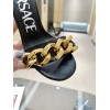 Versace black heeled sandals