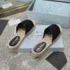 Prada Black Espadrille Slides