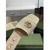 Gucci GG Yellow Canvas Sandals