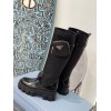 Prada high black patent leather boot