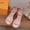 Louis Vuitton Pink Maia Wedge Sandals