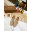 Lora Piana beige suede flats