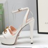 Gucci gold white high heels 13cm