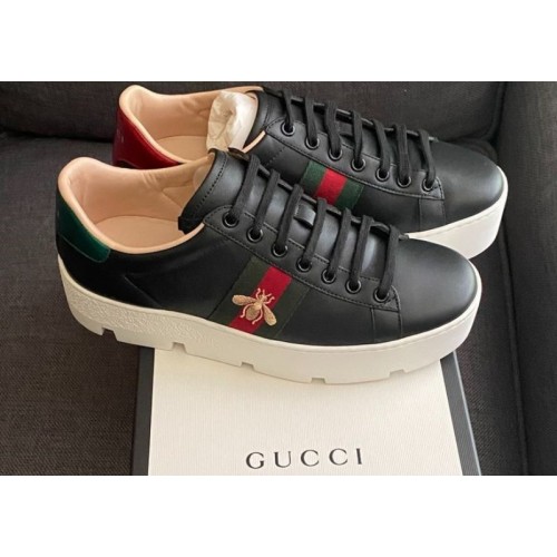 Gucci Ace Embroidered Platform Sneaker