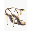 Tom Ford metallic patent leather padlock heels