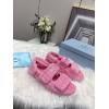 Prada Terry Cloth Pink/ Blue/ White/ Black Sandals