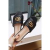 Gucci GG matelasse black slide sandal