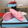 Gucci GG pink rubber slippers