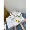 Dior Dioract White Multicolor fabric sandals