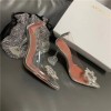 Amina muaddi clear crystal heels