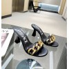 Versace black heeled sandals