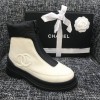 Chanel boots black / white