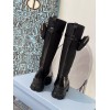 Prada high black patent leather boot