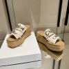 Chloe high flatform raffia