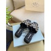 Prada heeled puffer slippers