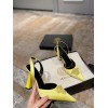 Versace La Medusa sling back yellow heels